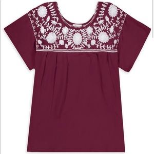 Maroon Embroidered Top Large Texas A&M Game Days!
